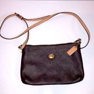 Coach Brown Logo Crossbody